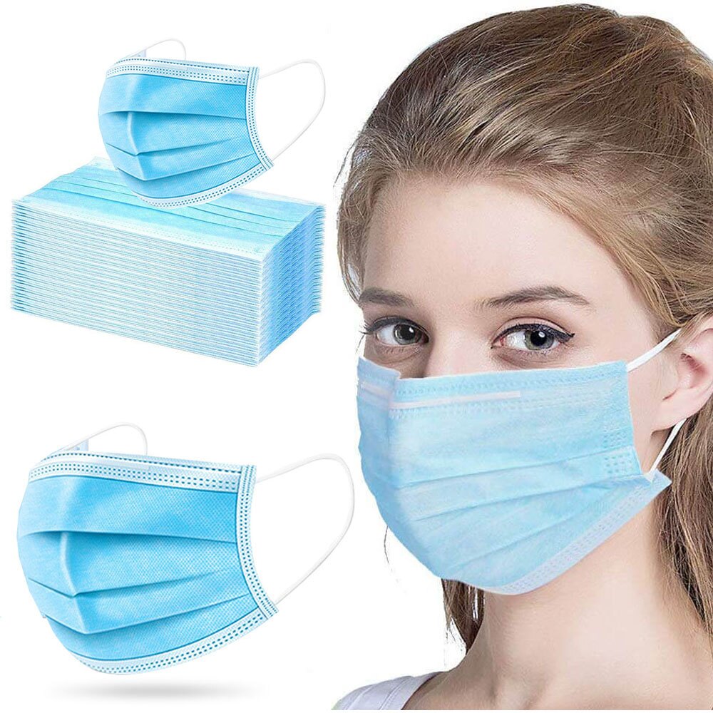 95% filtration 3-ply disposable masks. FDA certified, 10pcs/package, 50counts/Box | Bulk of 50 pcs ($0.30 ea)