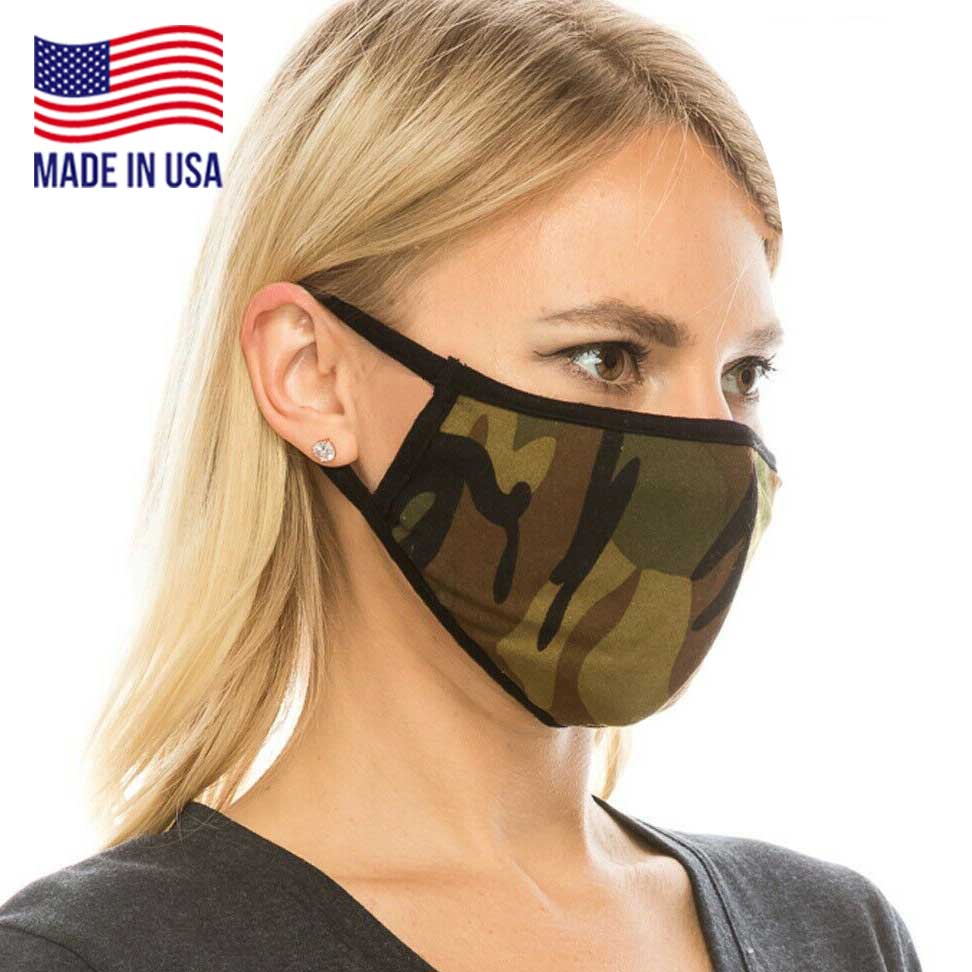 3D Double Layered Cotton Mask *USA Made *Wash & Reusable